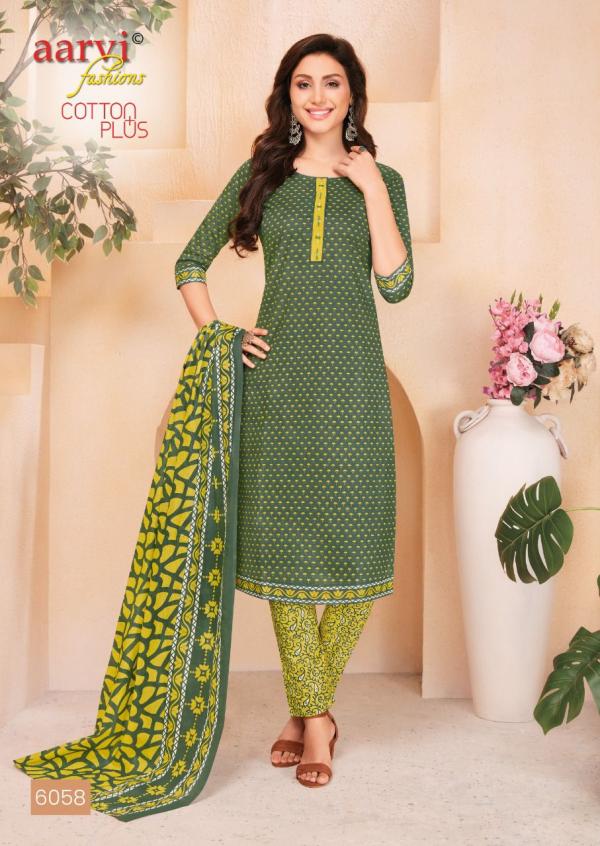 Aarvi Cotton Plus Cotton Embroidery Designer Readymade Suit